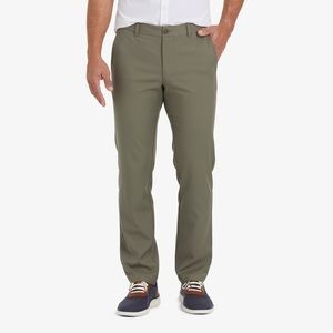 Mizzen+Main Baron Performance Chino Olive Green Mens 34 x 32 Trim Fit